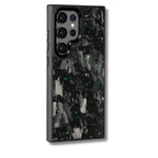 Samsung Galaxy Forged Carbon Fiber Case in Black with green Flake