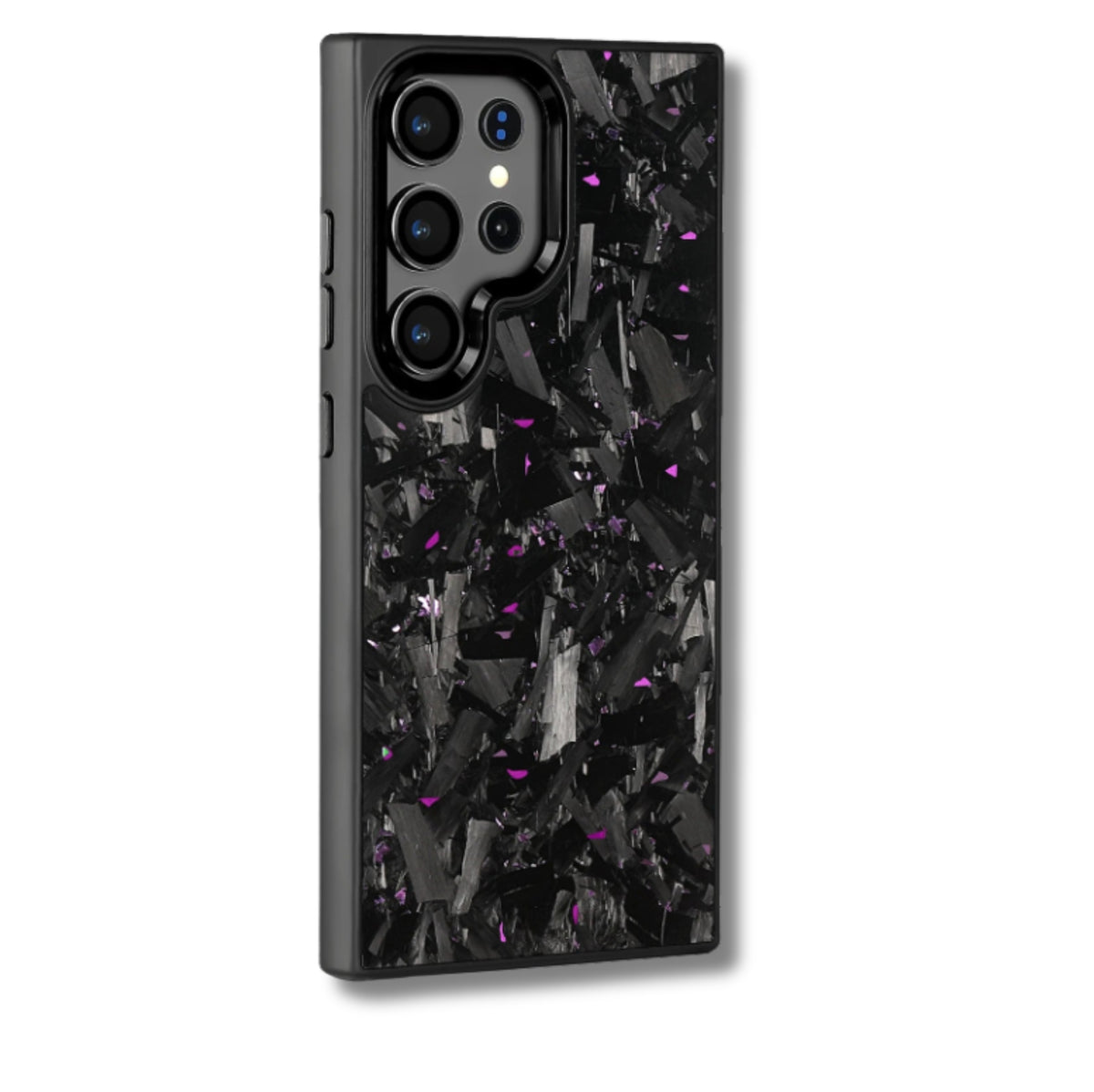 Samsung Galaxy Forged Carbon Fiber Case in Black with purple Flake