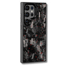 Samsung Galaxy Forged Carbon Fiber Case in Black with red Flake