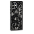 Samsung Galaxy Forged Carbon Fiber Case in Black with silver Flake