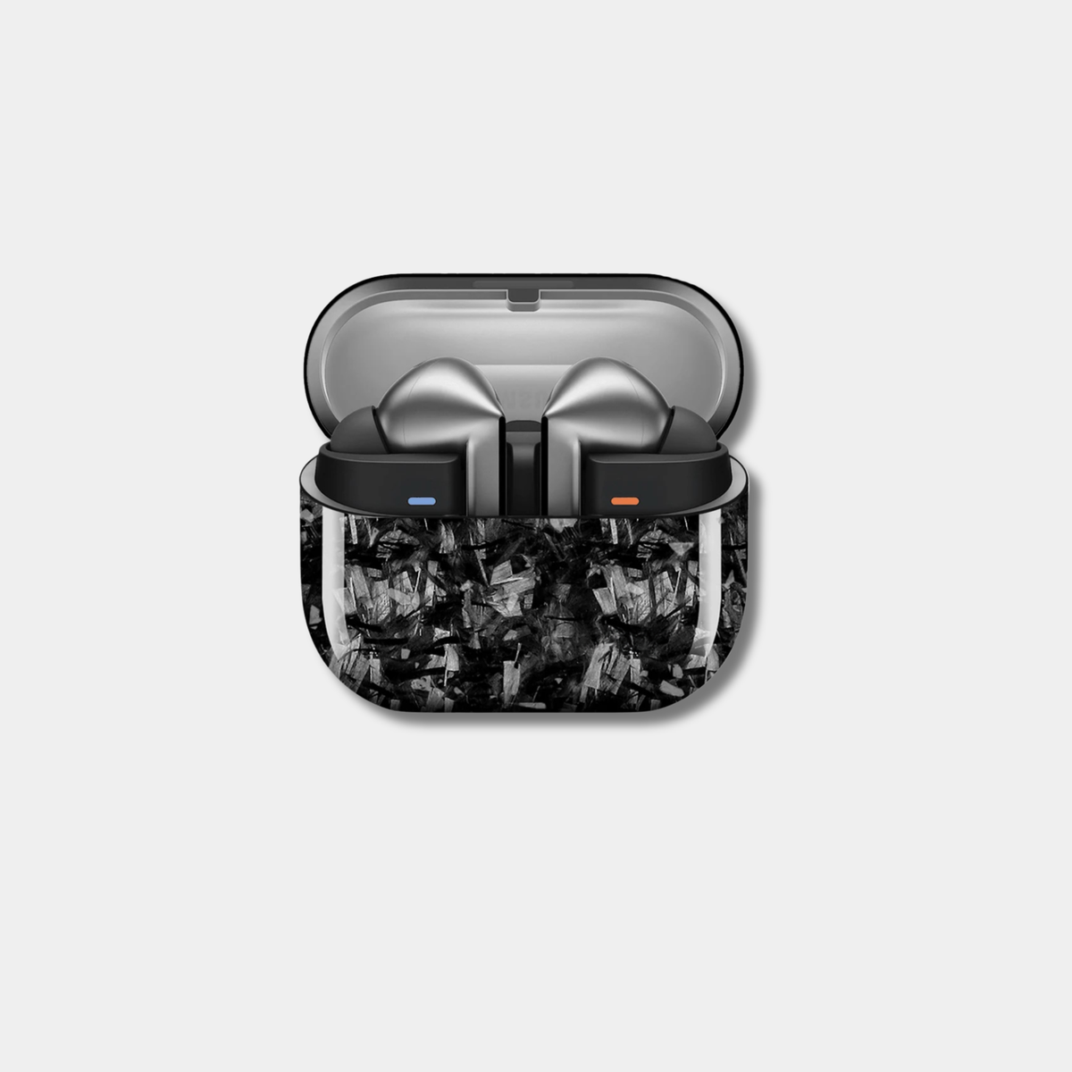 Samsung Galaxy Buds 3 Pro case with genuine raw forged carbon fiber by Karbon Technik.