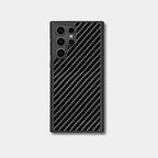 Samsung Galaxy Ultra case with genuine classic 2x2 twill woven carbon fiber in black by Karbon Technik.