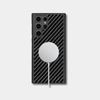 Samsung Galaxy Ultra case with genuine classic 2x2 twill woven carbon fiber in black by Karbon Technik.