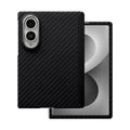 Samsung Galaxy Z Fold 8 case in black 1500D fine aramid fiber weave by Karbon Technik.